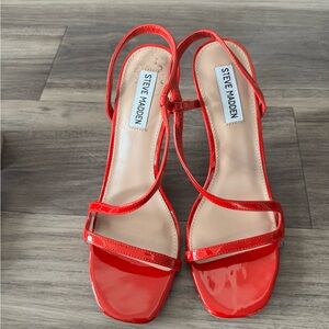 Steve Madden Glossy Red Heels